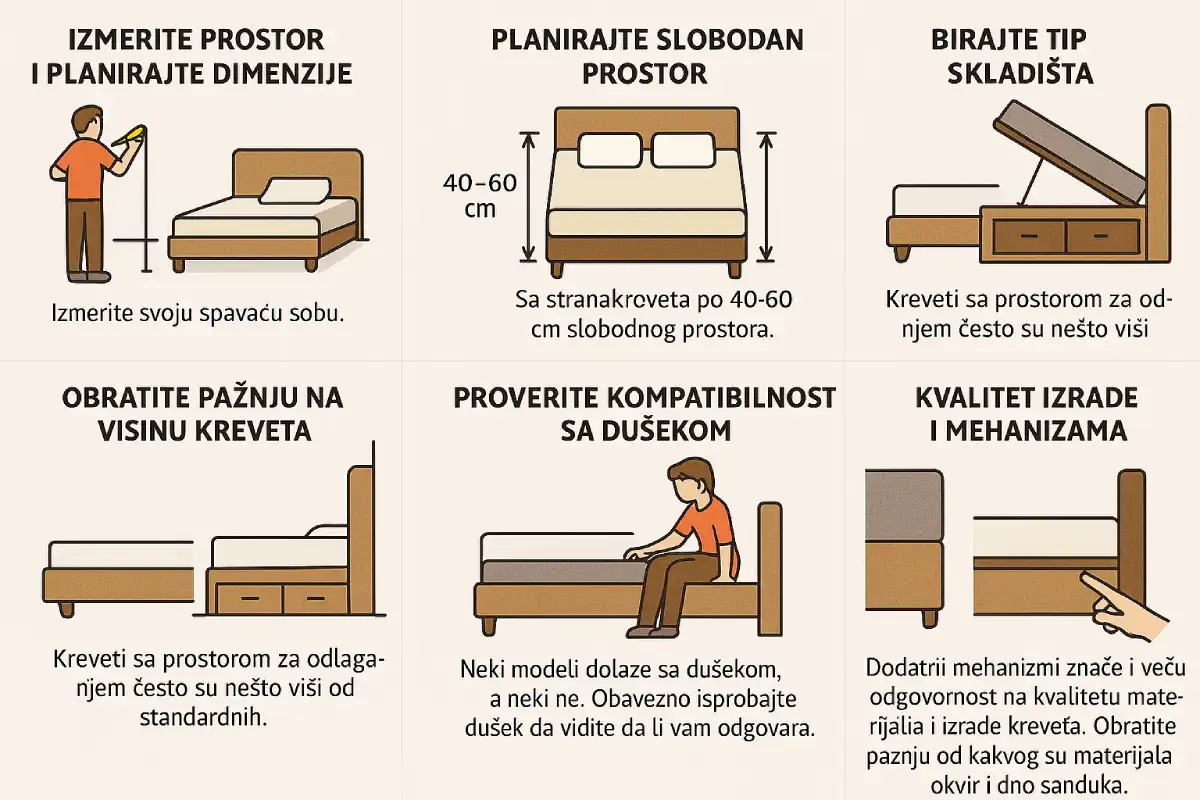 saveti za odabir kreveta sa prostorom za odlaganje