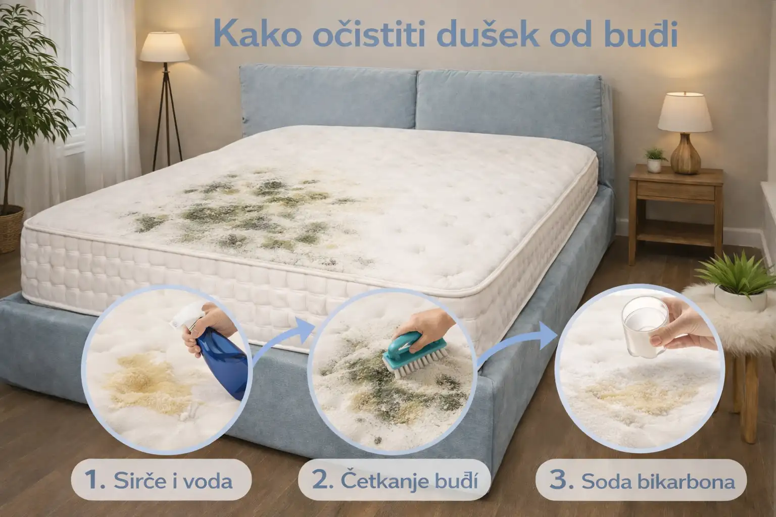 kako ocistii dusek od budji