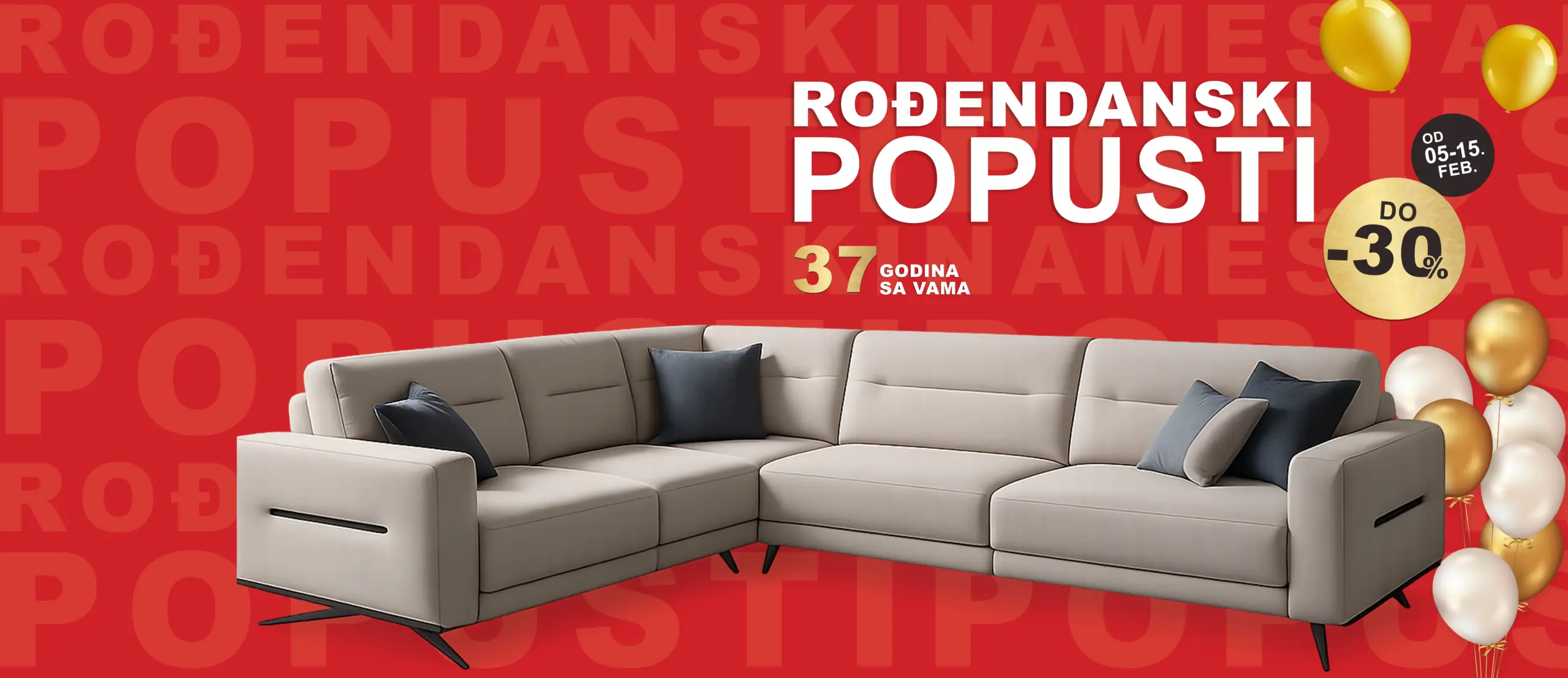 Mi slavimo, vi dobijate - 30%!