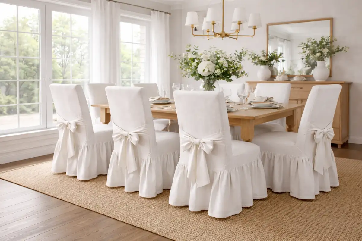 stolice za trpezarije bele sa trpezarijskim stolom