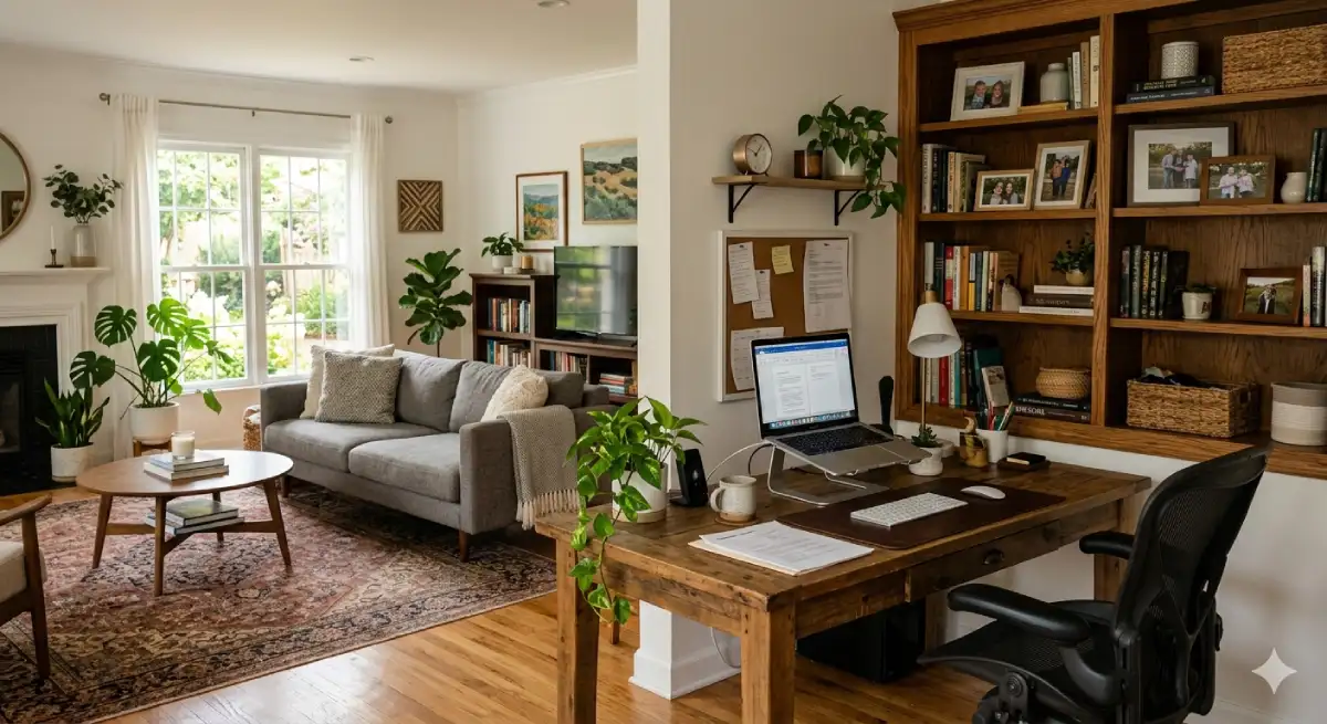 Kućna kancelarija u satavu dnevne sobe